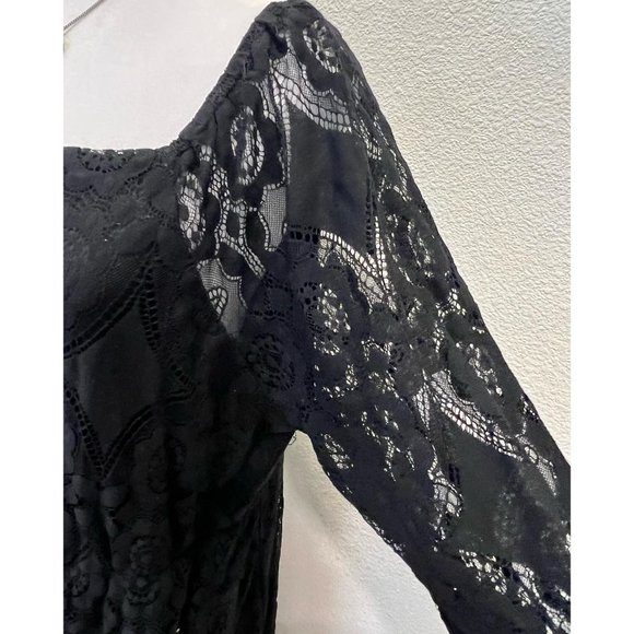 SHEIN BLACK LACE DRESS - Picture 4 of 8